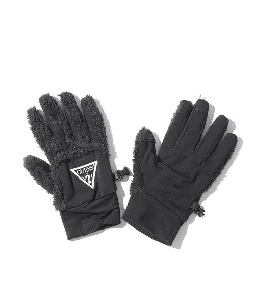 Guess（ゲス）の「GUESS/ゲス Gloves Triangle 手袋 グローブ タッチパネル対応（手袋・メンズ・ブラック/グレー・S/M）」の5枚目の写真