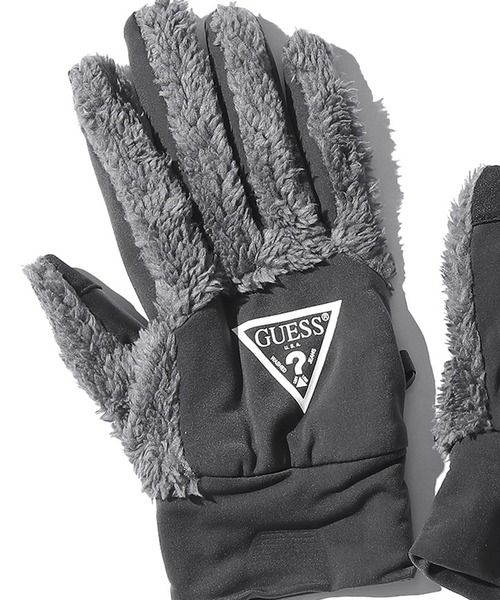 Guess（ゲス）の「GUESS/ゲス Gloves Triangle 手袋 グローブ タッチパネル対応（手袋・メンズ・ブラック/グレー・S/M）」の12枚目の写真