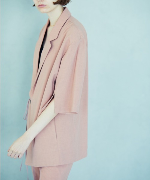 TAUPE（トープ）の「TAUPE/トープ/ﾊｰﾌｽﾘｰﾌﾞﾚｲﾔｰﾄﾞｼﾞｬｹｯﾄ（テーラードジャケット・メンズ・ベージュ/ピンク・2/3）」の6枚目の写真