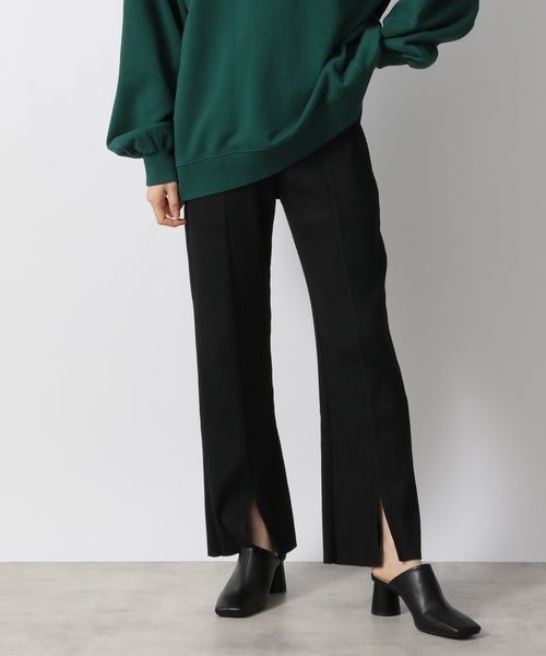 LOWRYS FARM(ローリーズファーム)の「セルフカットスリットリブパンツ 264134(その他パンツ・レディース・ブラック/パープル/グリーン/アイボリー・FREE/ショート)」の3枚目の写真