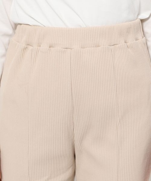 LOWRYS FARM(ローリーズファーム)の「セルフカットスリットリブパンツ 264134(その他パンツ・レディース・ブラック/パープル/グリーン/アイボリー・FREE/ショート)」の8枚目の写真