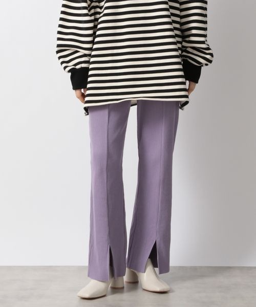 LOWRYS FARM(ローリーズファーム)の「セルフカットスリットリブパンツ 264134(その他パンツ・レディース・ブラック/パープル/グリーン/アイボリー・FREE/ショート)」の20枚目の写真
