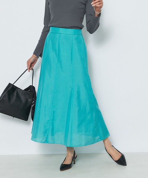 RIVE DROITE(リヴドロワ)の「ブライトローンスカート(スカート・レディース・ピンク/グリーン・38/36)」の3枚目の写真