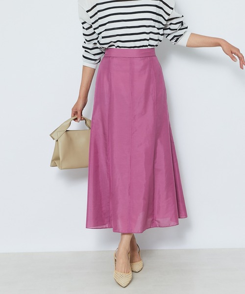 RIVE DROITE(リヴドロワ)の「ブライトローンスカート(スカート・レディース・ピンク/グリーン・38/36)」の6枚目の写真