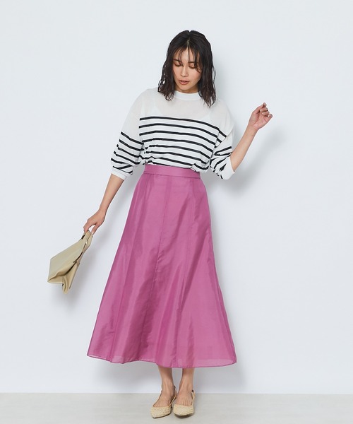 RIVE DROITE(リヴドロワ)の「ブライトローンスカート(スカート・レディース・ピンク/グリーン・38/36)」の12枚目の写真
