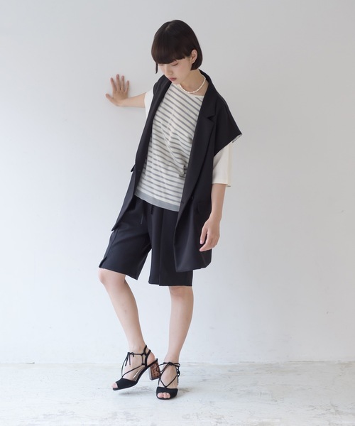 La SRIC（ラスリック）の「La SRIC / センタースリットショートPT【セットアップ可】（その他パンツ・レディース・ベージュ/ブルー/ブラック・38）」の18枚目の写真