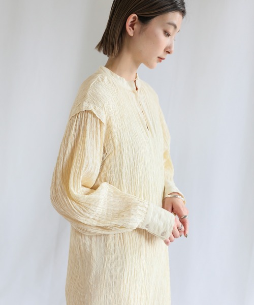 select MOCA（セレクトモカ）の「バックリボンクリンクルロングワンピース（ワンピース・レディース・ブラック/グリーン/アイボリー・FREE）」の21枚目の写真