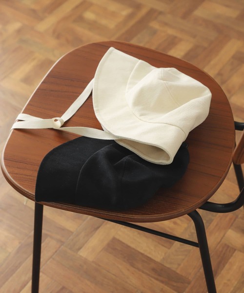 SENSE OF PLACE by URBAN RESEARCH（センスオブプレイスバイアーバンリサーチ）の「コットンツイルリボンバケットハット（ハット・レディース・ブラック/アイボリー・ONE）」の5枚目の写真