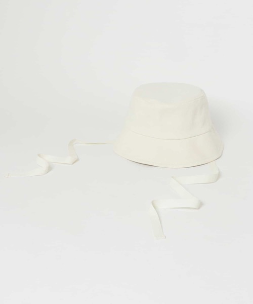 SENSE OF PLACE by URBAN RESEARCH（センスオブプレイスバイアーバンリサーチ）の「コットンツイルリボンバケットハット（ハット・レディース・ブラック/アイボリー・ONE）」の7枚目の写真