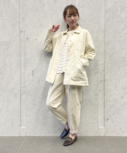 ONIGIRI（オニギリ）の「カバーオール（ブルゾン・レディース・カーキ/キナリ・MEDIUM/LARGE）」の7枚目の写真