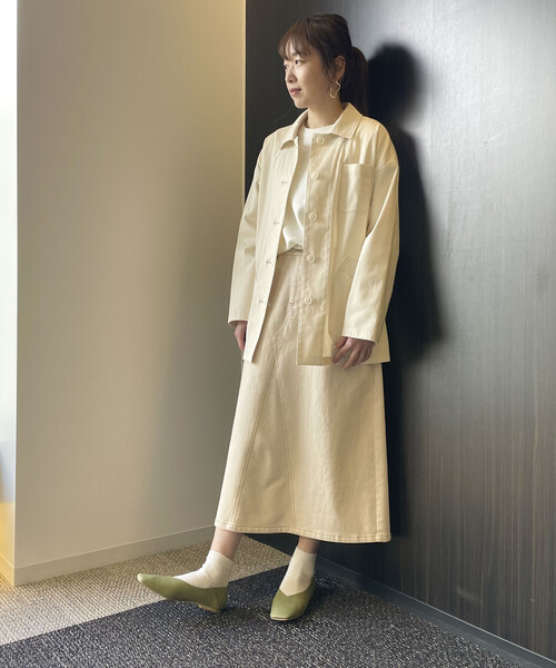 ONIGIRI（オニギリ）の「カバーオール（ブルゾン・レディース・カーキ/キナリ・MEDIUM/LARGE）」の4枚目の写真