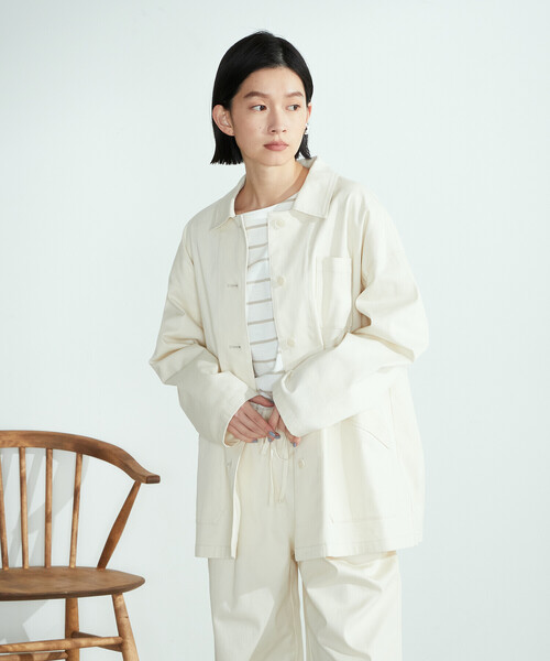 ONIGIRI（オニギリ）の「カバーオール（ブルゾン・レディース・カーキ/キナリ・MEDIUM/LARGE）」の16枚目の写真