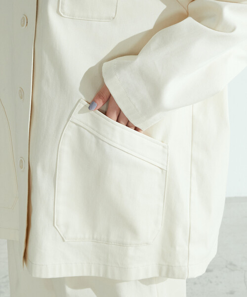 ONIGIRI（オニギリ）の「カバーオール（ブルゾン・レディース・カーキ/キナリ・MEDIUM/LARGE）」の13枚目の写真