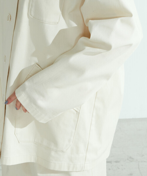 ONIGIRI（オニギリ）の「カバーオール（ブルゾン・レディース・カーキ/キナリ・MEDIUM/LARGE）」の17枚目の写真