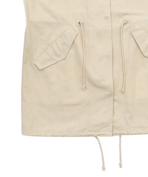 select MOCA(セレクトモカ)の「ツイルミリタリーフードベスト(ベスト・レディース・ベージュ/アイボリー・FREE)」の5枚目の写真