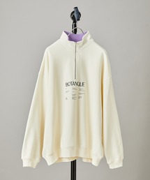 【 re_k by JUNRED 】タイポグラフィックスタンドハーフジップバルーンスウェット