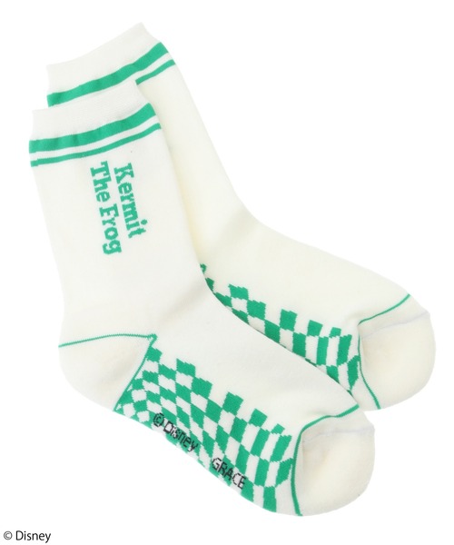 Candy Stripper（キャンディストリッパー）の「KERMIT THE FROG / ソックス（ソックス/靴下・レディース・ブラック/オフホワイト・FREE）」の3枚目の写真