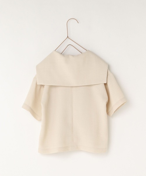 LOWRYS FARM（ローリーズファーム）の「バスケットセーラーシャツジャケット　260520（テーラードジャケット・キッズ・アイボリー/グレー/グリーン/チェック・110cm/120cm/130cm/140cm/150cm）」の10枚目の写真