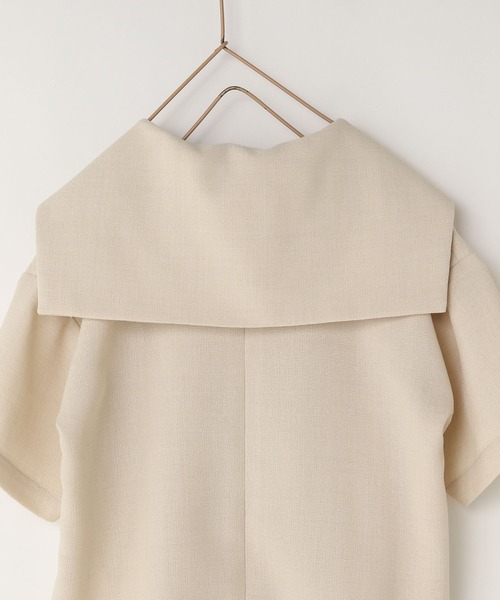 LOWRYS FARM（ローリーズファーム）の「バスケットセーラーシャツジャケット　260520（テーラードジャケット・キッズ・アイボリー/グレー/グリーン/チェック・110cm/120cm/130cm/140cm/150cm）」の12枚目の写真