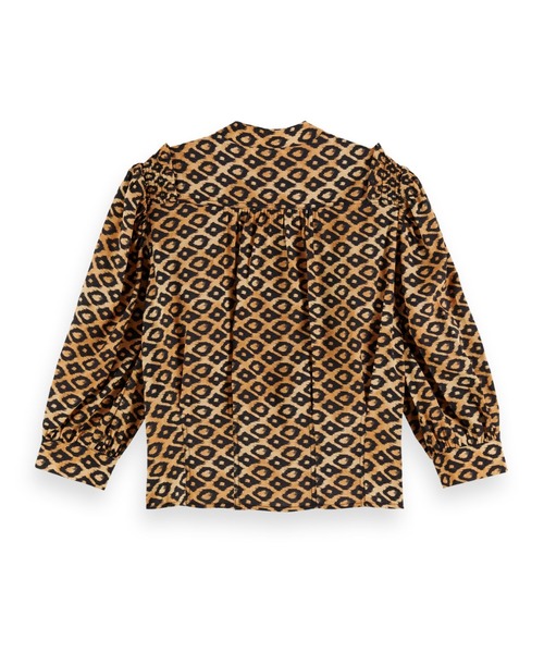 MAISON SCOTCH（メゾンスコッチ）の「パフスリーブ プリントシャツ【164946】（シャツ/ブラウス・レディース・ブラウン系その他・X-SMALL/SMALL）」の4枚目の写真