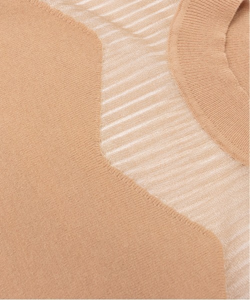 RANDA（ランダ）の「シースルーノースリーブニット（ニット/セーター・レディース・ブラック/ベージュ/グレイッシュベージュ・FREE）」の14枚目の写真