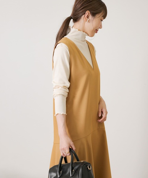 URBAN RESEARCH Sonny Label（アーバンリサーチサニーレーベル）の「『WEB限定』ヘムフレアワンピース（ワンピース・レディース・ブラック/キャメル・FREE）」の6枚目の写真