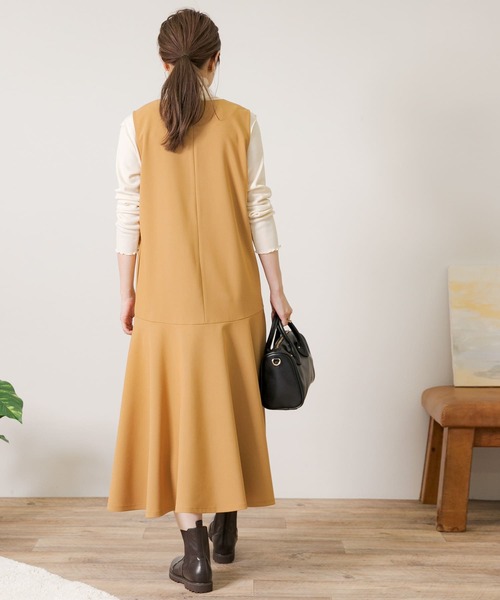 URBAN RESEARCH Sonny Label（アーバンリサーチサニーレーベル）の「『WEB限定』ヘムフレアワンピース（ワンピース・レディース・ブラック/キャメル・FREE）」の10枚目の写真