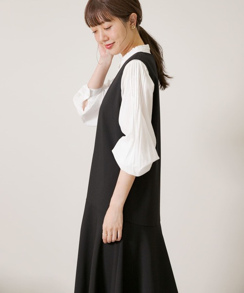 URBAN RESEARCH Sonny Label（アーバンリサーチサニーレーベル）の「『WEB限定』ヘムフレアワンピース（ワンピース・レディース・ブラック/キャメル・FREE）」の13枚目の写真