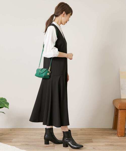 URBAN RESEARCH Sonny Label（アーバンリサーチサニーレーベル）の「『WEB限定』ヘムフレアワンピース（ワンピース・レディース・ブラック/キャメル・FREE）」の15枚目の写真