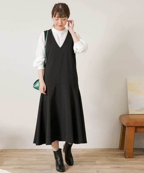 URBAN RESEARCH Sonny Label（アーバンリサーチサニーレーベル）の「『WEB限定』ヘムフレアワンピース（ワンピース・レディース・ブラック/キャメル・FREE）」の16枚目の写真