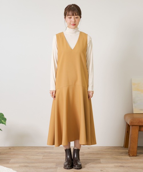 URBAN RESEARCH Sonny Label（アーバンリサーチサニーレーベル）の「『WEB限定』ヘムフレアワンピース（ワンピース・レディース・ブラック/キャメル・FREE）」の19枚目の写真