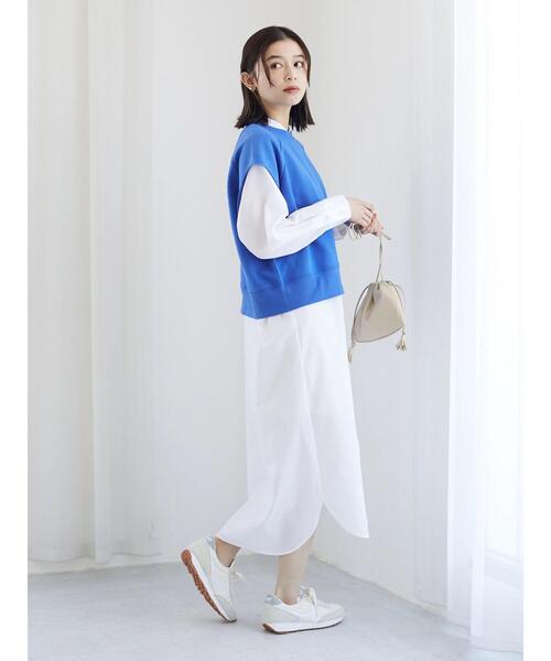 Green Parks(グリーンパークス)の「ショート丈ラグランベスト(ベスト・レディース・サックスブルー/ブルー/グリーン・FREE)」の5枚目の写真