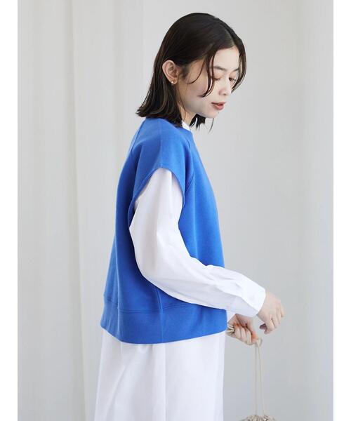 Green Parks(グリーンパークス)の「ショート丈ラグランベスト(ベスト・レディース・サックスブルー/ブルー/グリーン・FREE)」の9枚目の写真