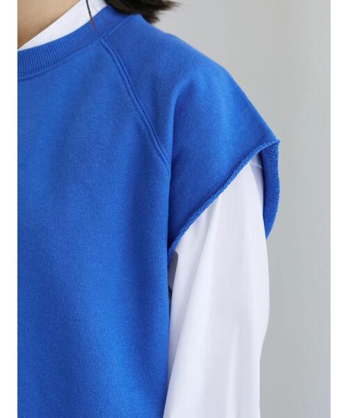 Green Parks(グリーンパークス)の「ショート丈ラグランベスト(ベスト・レディース・サックスブルー/ブルー/グリーン・FREE)」の11枚目の写真