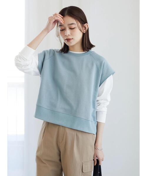 Green Parks(グリーンパークス)の「ショート丈ラグランベスト(ベスト・レディース・サックスブルー/ブルー/グリーン・FREE)」の16枚目の写真