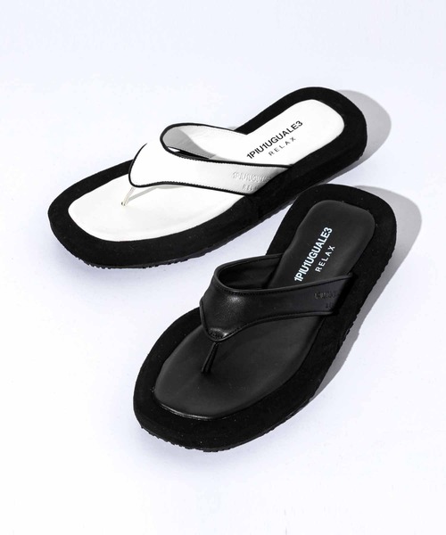 1PIU1UGUALE3  RELAX （ウノピゥウノウグァーレトレ リラックス）の「1PIU1UGUALE3 RELAX(ウノピゥウノウグァーレトレ)プラットフォームビーチサンダル（サンダル・メンズ・ホワイト/ブラック・26/27/29/28）」の7枚目の写真