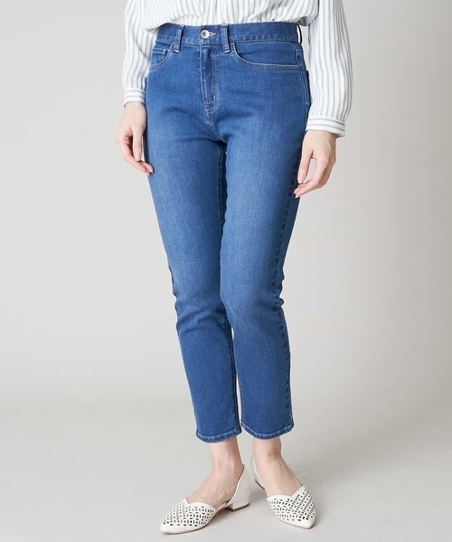 OFUON le MK(オフオンルエムケー)の「【洗濯機で洗える】ストレッチデニムパンツ(デニムパンツ・レディース・ライトグレー/ブルー・40/38/36)」の11枚目の写真