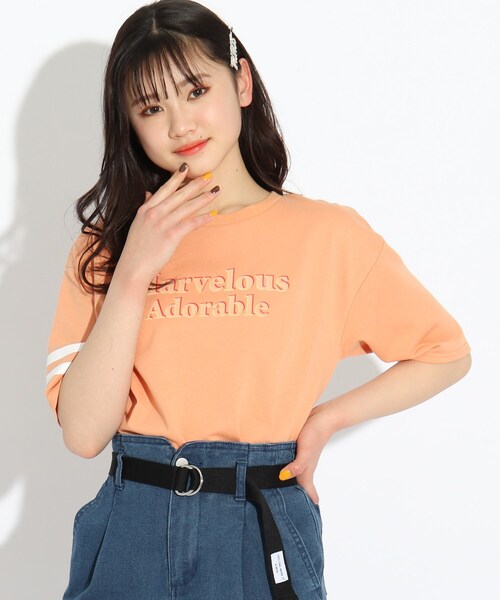 セール】スリーブラインロゴトップス(Tシャツ/カットソー)|PINK ...