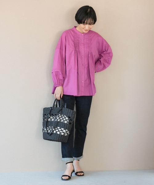 LEPSIM(レプシィム)の「ペーパースカシガラBAG 264296(トートバッグ・レディース・ベージュ/ピンク/ブラック・ONE SIZE)」の4枚目の写真