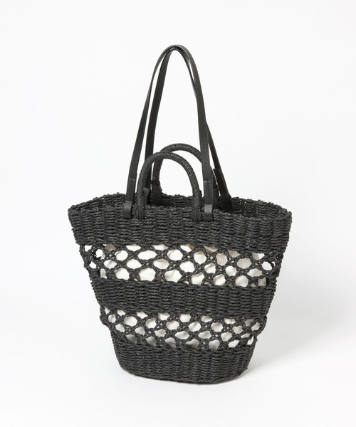 LEPSIM(レプシィム)の「ペーパースカシガラBAG 264296(トートバッグ・レディース・ベージュ/ピンク/ブラック・ONE SIZE)」の9枚目の写真