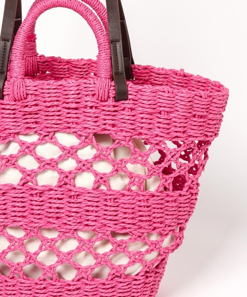 LEPSIM(レプシィム)の「ペーパースカシガラBAG 264296(トートバッグ・レディース・ベージュ/ピンク/ブラック・ONE SIZE)」の17枚目の写真