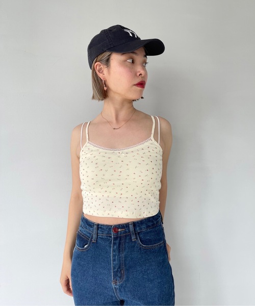 SANSeLF（サンセルフ）の「【SANSeLF】petite flower camisole sany22s002（キャミソール・レディース・ホワイト/ライトイエロー・FREE）」の7枚目の写真