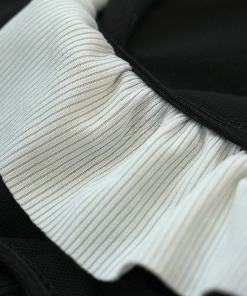 c.u.l（シーユーエル）の「フリルバックオープン ワンピース水着 culb15（水着・レディース・ブラック×ブラック/ネイビー/ブラック・S/M/L/XL）」の18枚目の写真