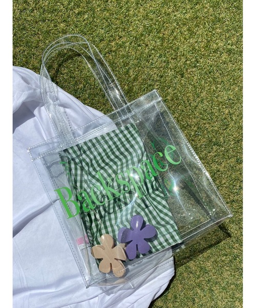 WC（ダブル シー）の「カラーロゴクリアバッグ（ショルダーバッグ・レディース・ブルー/ピンク/グリーン・FREE）」の2枚目の写真