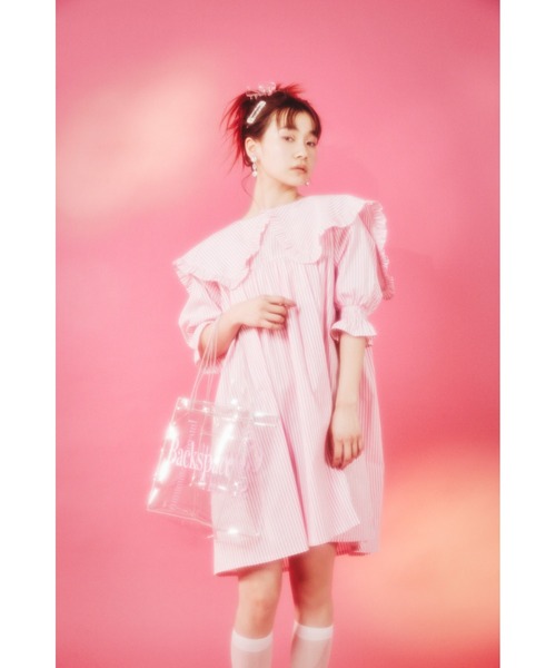 WC（ダブル シー）の「カラーロゴクリアバッグ（ショルダーバッグ・レディース・ブルー/ピンク/グリーン・FREE）」の9枚目の写真