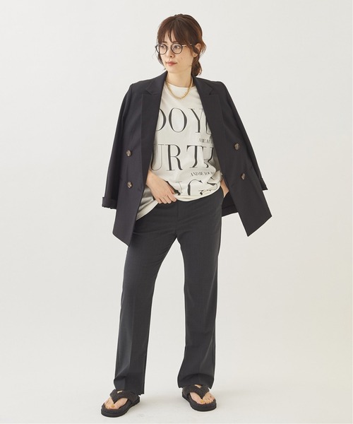 plage（プラージュ）の「DO YOUR THINGS Tシャツ◆（Tシャツ/カットソー・レディース・チャコールグレー/ホワイト・FREE）」の22枚目の写真