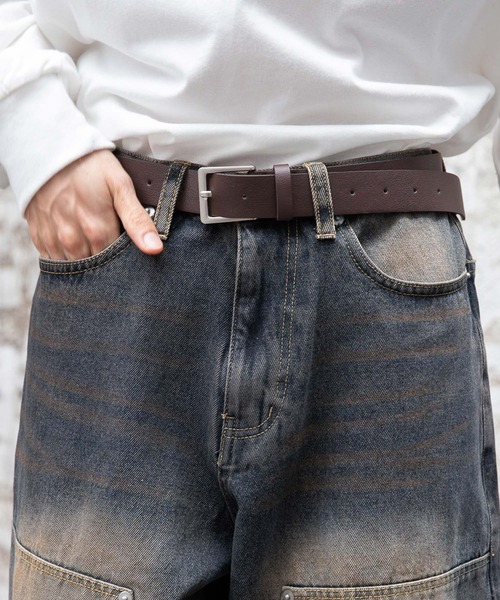 3.3 Field Trip (3.3フィールドトリップ)の「【UNISEX】3.3Field Trip/Squareバックルベルト 2279030(ベルト・レディース・ブラック/キャメル/ホワイト/ブラウン・FREE)」の6枚目の写真