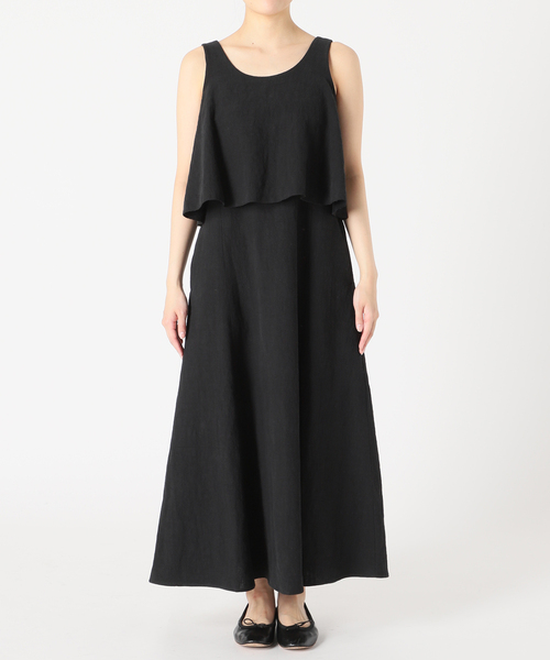 セール】IENA LA BOUCLE C/ラミーキャンバスラッフルワンピース