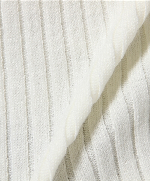 one after another NICE CLAUP（ワンアフターアナザーナイスクラップ）の「【ナイスクラップ】裾フリルＶネックリブニット（ニット/セーター・レディース・アイボリー/ラベンダー/ネイビー・FREE）」の6枚目の写真