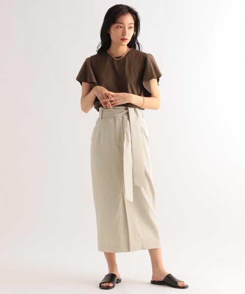 BABYLONE（バビロン）の「BABYLONE / ベルト付きタイトスカート（スカート・レディース・ブルー系その他/ライトベージュ・36inch/38inch）」の3枚目の写真